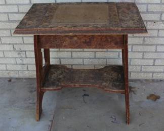 Antique Hand-Built Chess Table
