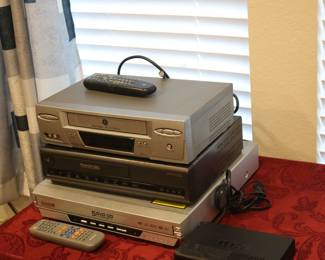 VHS VCR's, DVD/CD Player