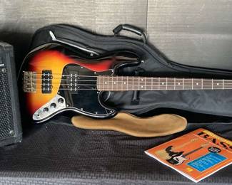 AM121Fender jazz bass and Fender amp