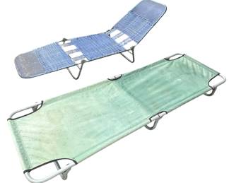 Two Foldable Lounge Chairs