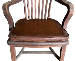 Vintage Wooden Bankers Chair