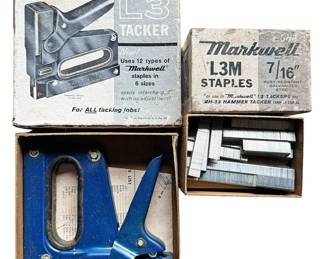 Vintage Markwell L3 Tacker and Staples