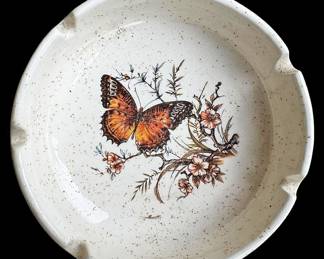 1970s Butterfly Ashtray Treasurecraft USA