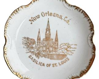 New Orleans Decorative Plate 22k Gold Edge