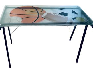 Frosted Glass Sports Themed TableDesk