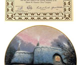 Thomas Kinkade Candlelit Cottage Plate