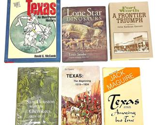 6 Texas Themed Hardcover Books