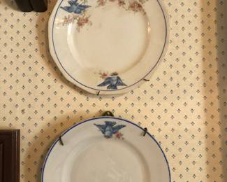 Vintage/Antique Blue Bird Dishes