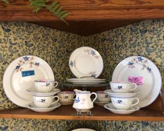 Vintage/Antique Blue Bird Dishes