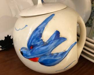 Vintage/Antique Blue Bird Dishes