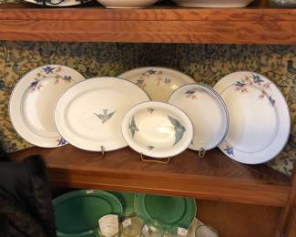Vintage/Antique Blue Bird Dishes