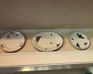 Vintage/Antique Blue Bird Dishes