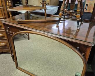 Much "Project" furniture. Mahogany dresser w/ mirror