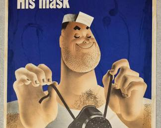 "His mask keeps him on the job WH 5"