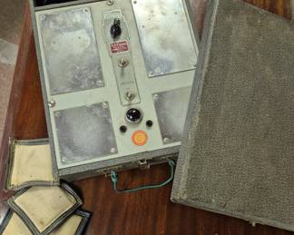 Much, much collectibles. R. A. Fischer "Pedasine" electronic quack machine. 