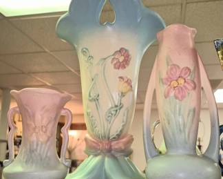 Hull Art Pottery vases. 