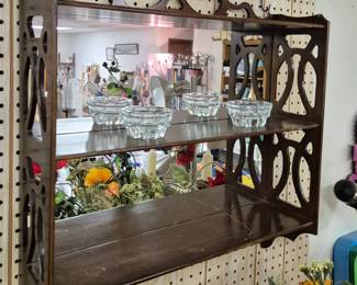 Vintage wood wall shelf