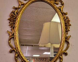 Golf leaf wall mirror