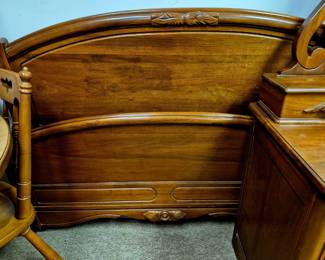 Headboard and footboard w/ rails and slats