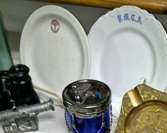 Souvenir and advertising collectibles.  Y. M. C. A. plate