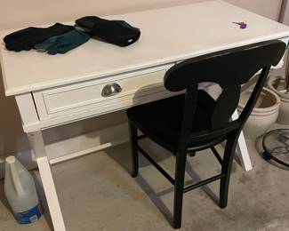 Desk and side chair