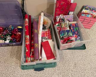 wrapping paper and essentials