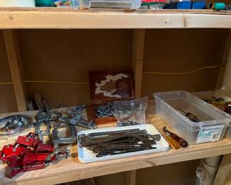 Tools:  hammers, screw drivers, clamps, wrenches, and more!