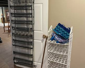 over-the-door storage racks and closet storage system