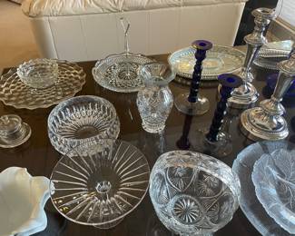 Another view of Waterford and glassware