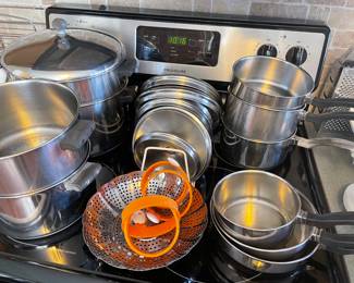 Another view of the pots and pans