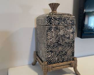 Urn - square with footed stand