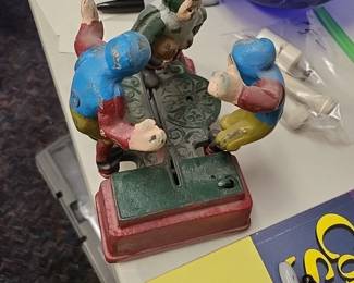 Cast iron Rugby Players 1920's