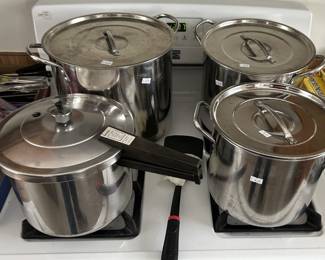 Stock Pots and Pressure Cooker.