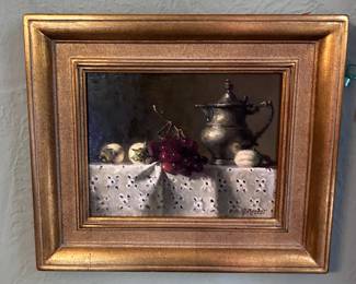 Teapot Oil Painting by J Potter