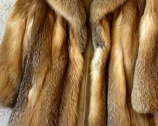 Vintage Red Fox Fur Jacket