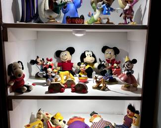 Walt Disney collectible figurines, Vintage Mickey Mouse, Snoopy and Sesame Street 