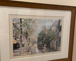 Framed lithograph - signed/numbered