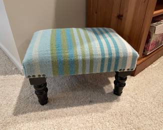 Wool covered footstool