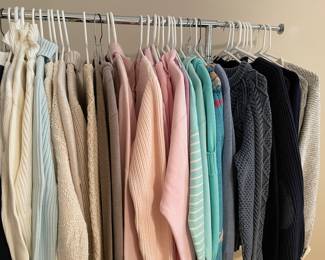 Sweaters:  size M - cotton, cashmere, and wool
