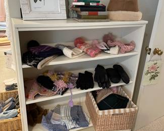 Winter wool hats, caps, scarves and gloves