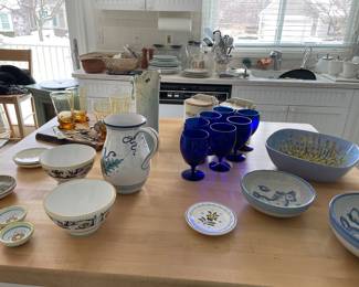 Ritz Carlton Blue water glasses, Vietri pottery, and more!