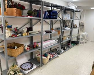 Metal storage racks - 4 available, holiday, portable soft-sided coolers, hardware and tools
