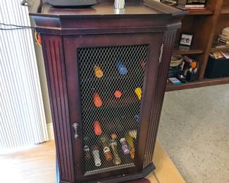 SOLD Cherry wine cabinet, wine not included