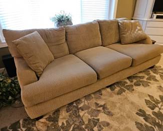 $200  Large deep couch, Rt arm is soiled