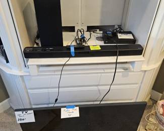  $60 LG Sound bar and Sub Wooofer,  $15 LG Blue ray DVD player.  SOLD 43" LG 4K Smart tv #43up7670PUC,