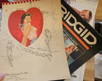 Vintage girlie pin up calendars