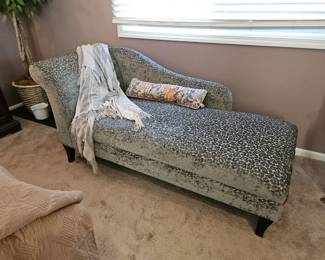$80 Grey "leopard" print lounge