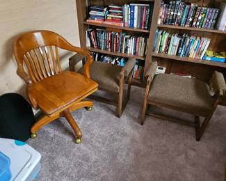 $100 Bankers office chair, great condition.  $40ea (2) Backless chair