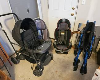  $50 stroller w/stand along, $20ea car seats.  SOLD wheel chair