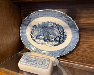 Currier & Ives Dinnerware - Imperial Blue